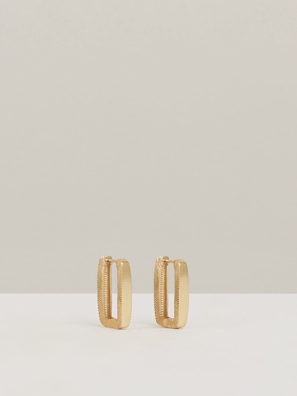 Women Geometric Hoop Earrings in Gold Tone