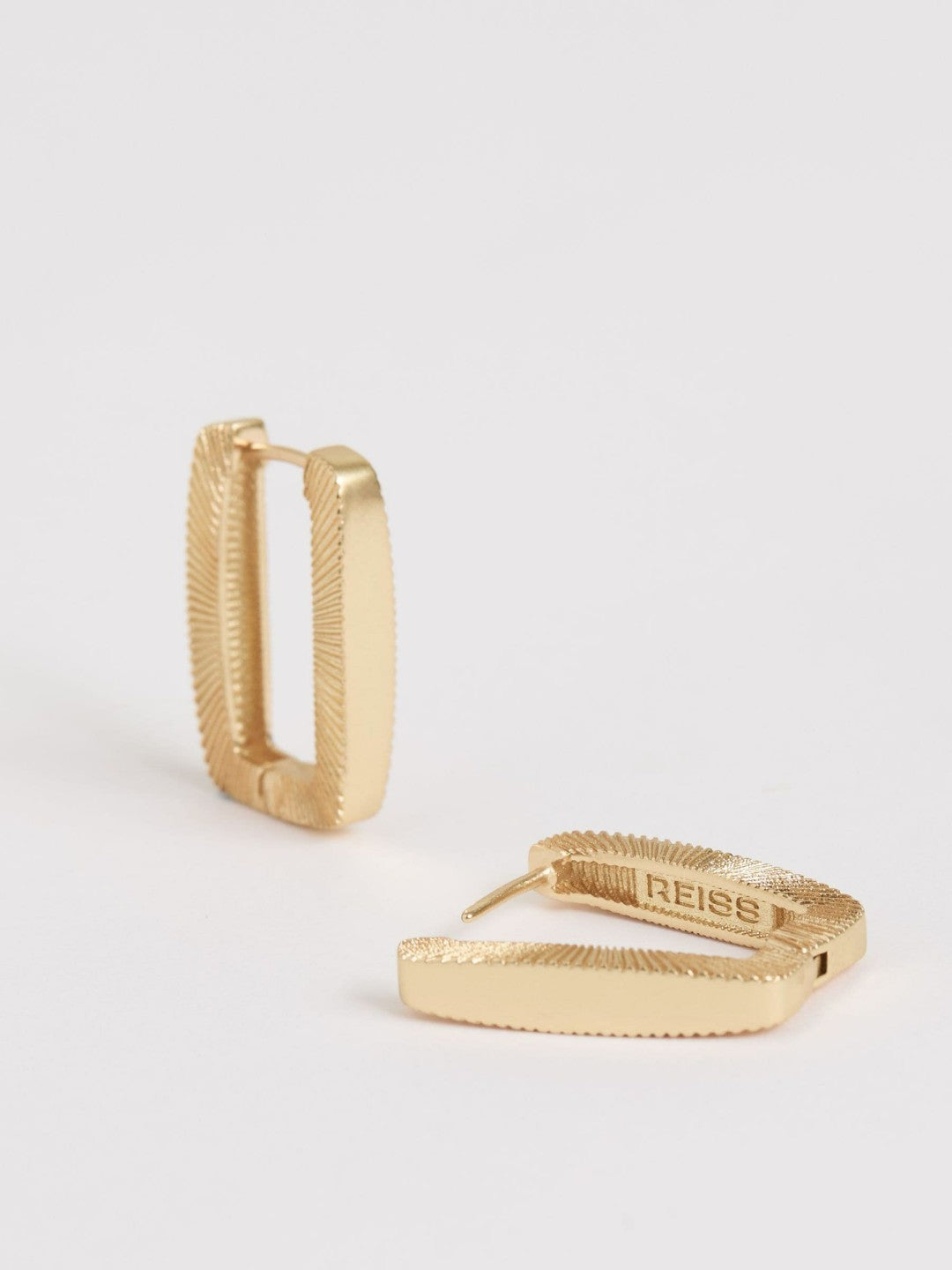 Women Geometric Hoop Earrings in Gold Tone