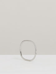 Women Hinged Crystal Cuff in Silver