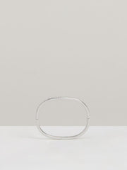 Women Hinged Crystal Cuff in Silver