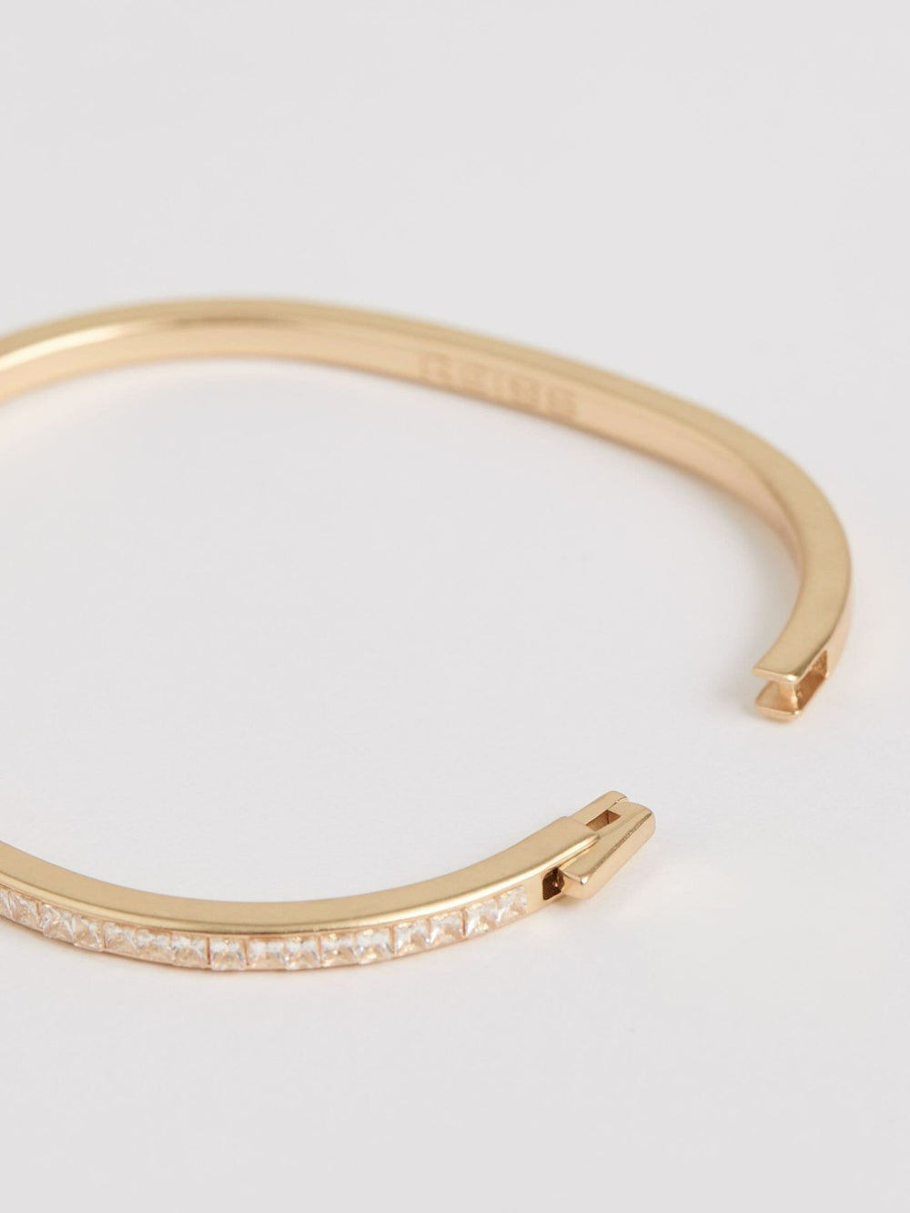 Women Hinged Crystal Cuff in Gold