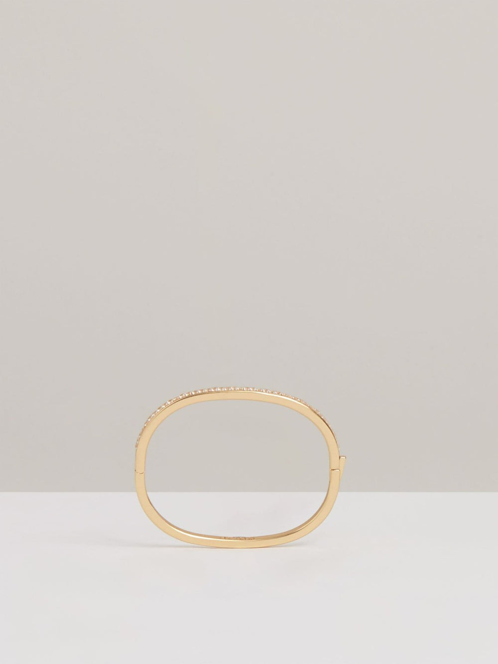 Women Hinged Crystal Cuff in Gold