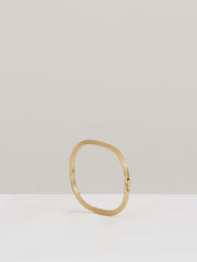 Women Contour Hinged Cuff in Gold Tone