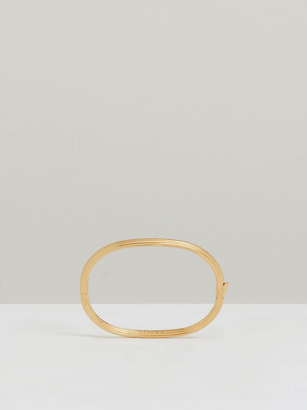 Women Contour Hinged Cuff in Gold Tone