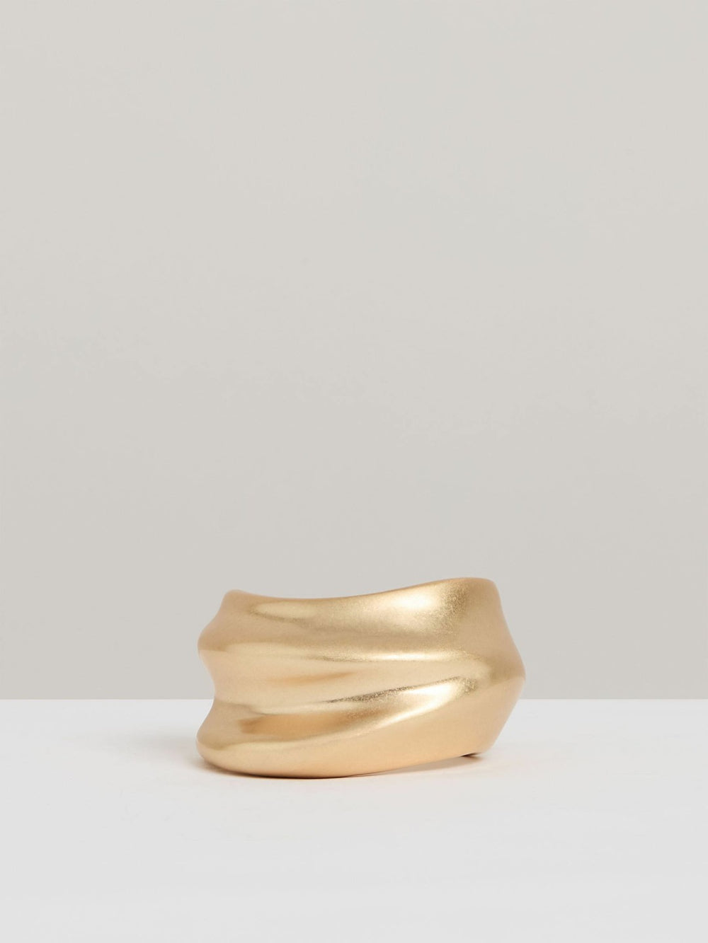 Women Sculptural Cuff in Gold Tone