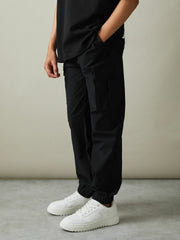Children & Baby 9-14 yrs Technical Drawstring Trousers in Black