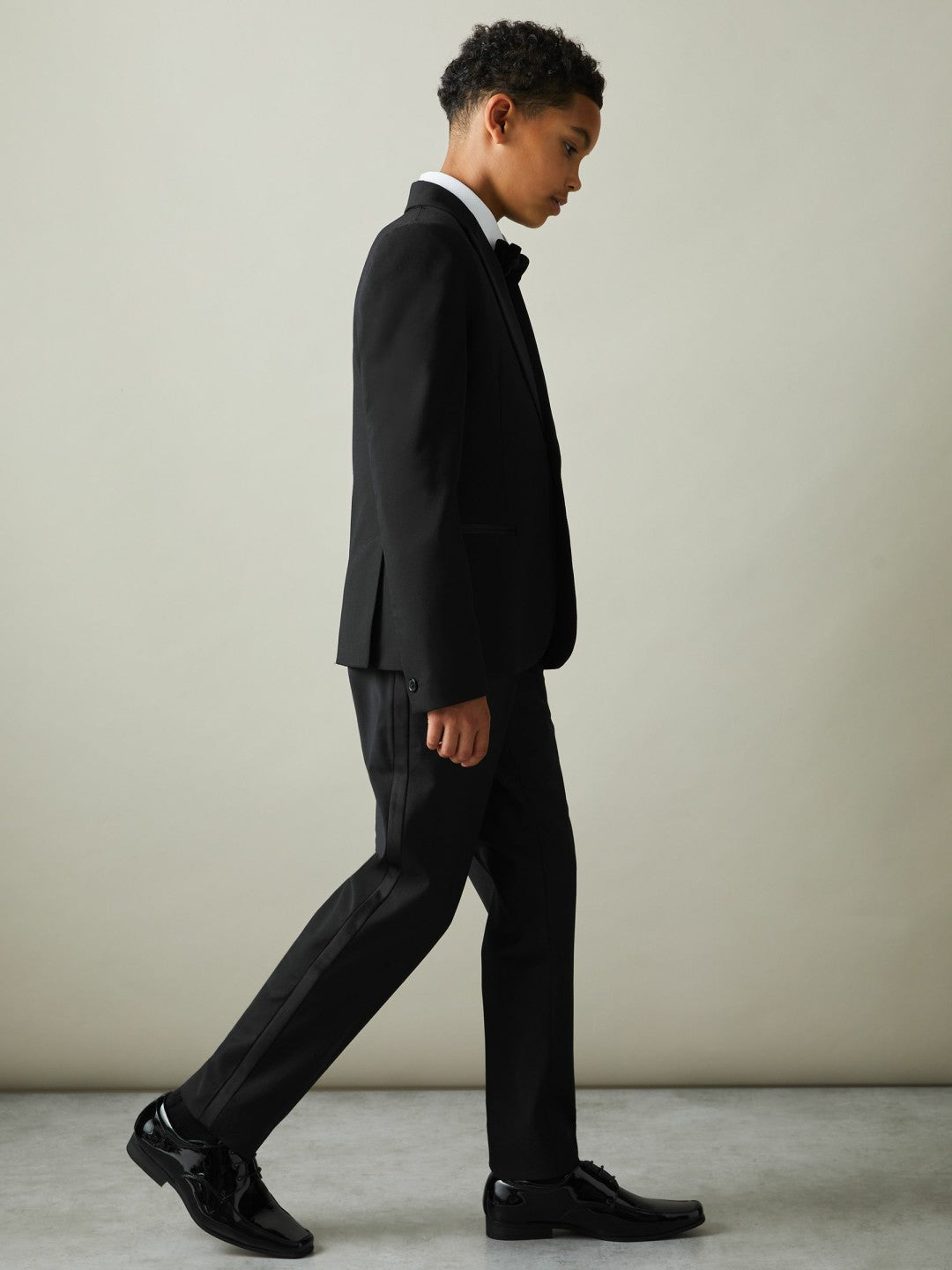 Children & Baby 3-9 yrs Wool-Blend Tuxedo-Stripe Trousers in Black