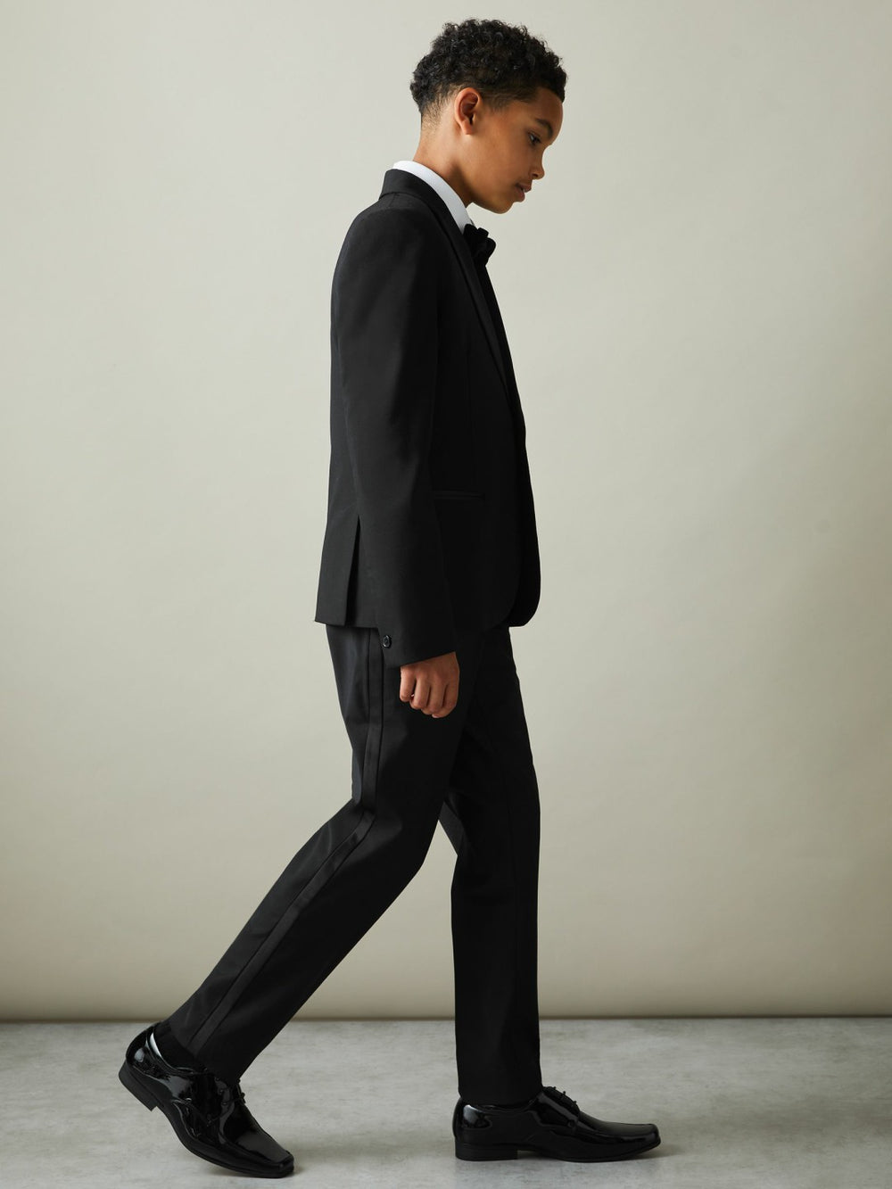 Children & Baby 3-9 yrs Wool-Blend Tuxedo-Stripe Trousers in Black