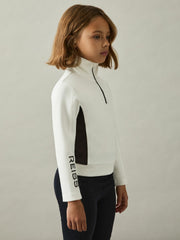 Children & Baby 9-13 yrs Funnel-Neck Base-Layer Top in White/Black