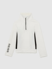 Children & Baby 9-13 yrs Funnel-Neck Base-Layer Top in White/Black