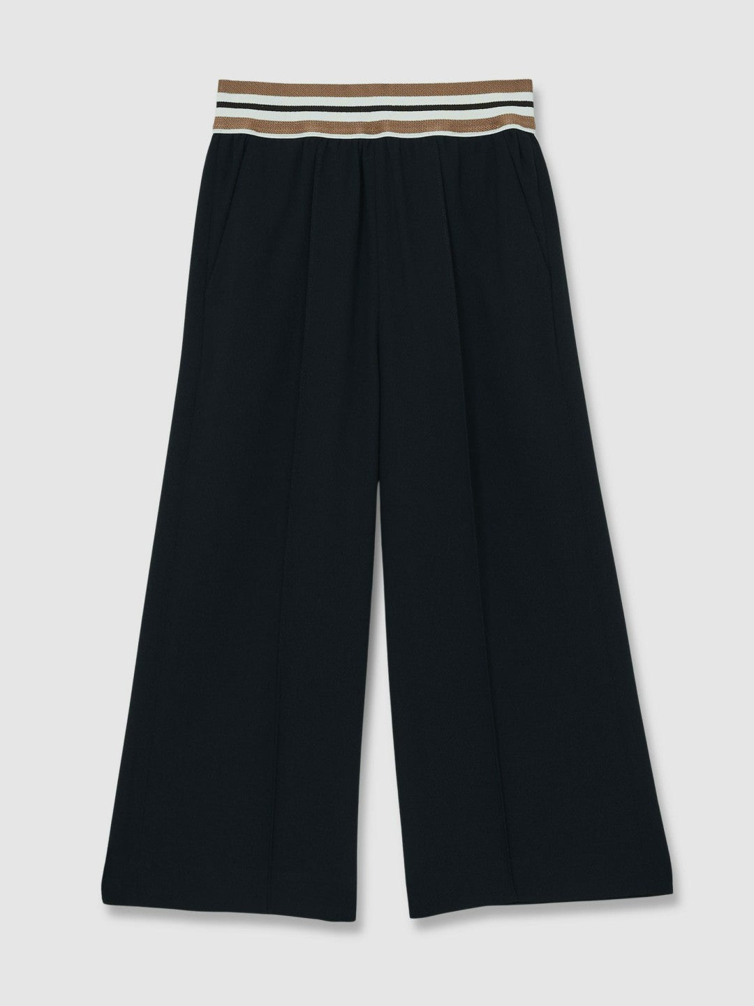Children & Baby 9-13 yrs Stripe-Waistband Wide-Leg Trousers in Navy
