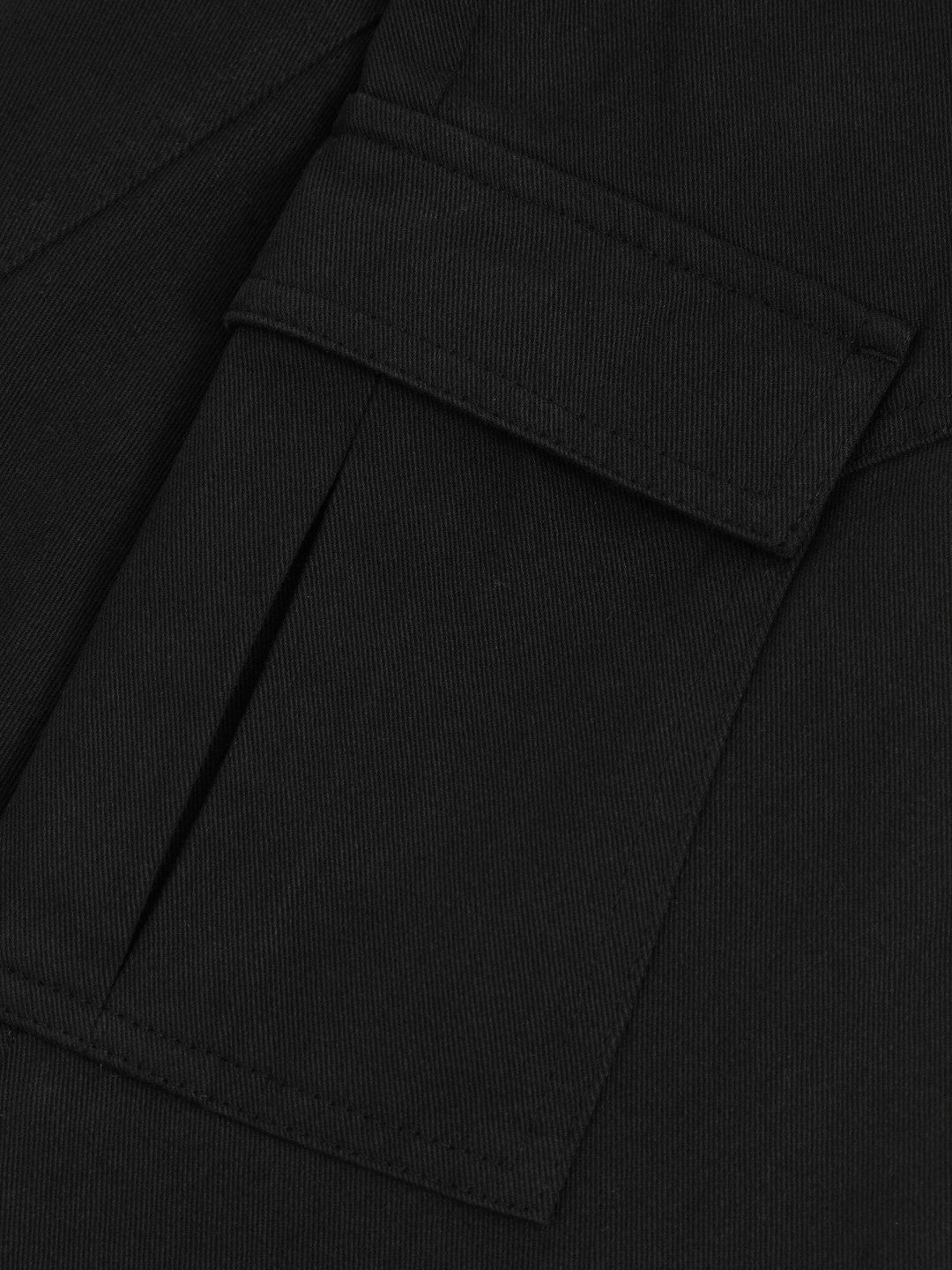 Children & Baby 3-9 yrs 100% Cotton Straight Leg Cargo Trousers in Black