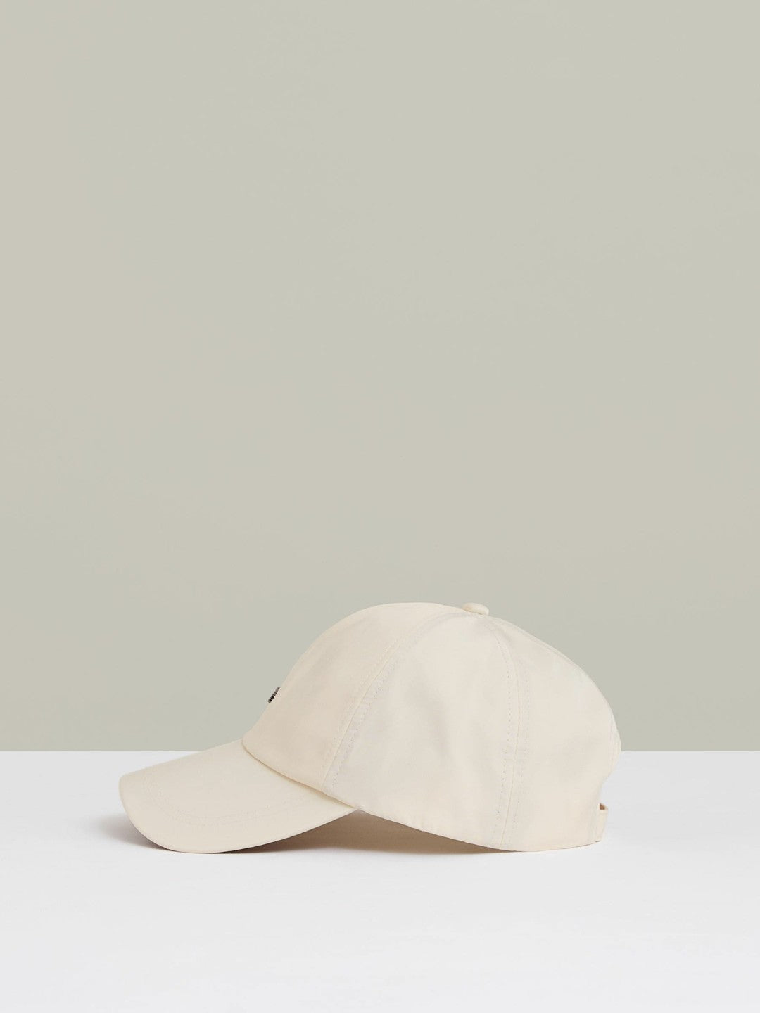 Men Logo Lettering Baseball Cap in Ecru