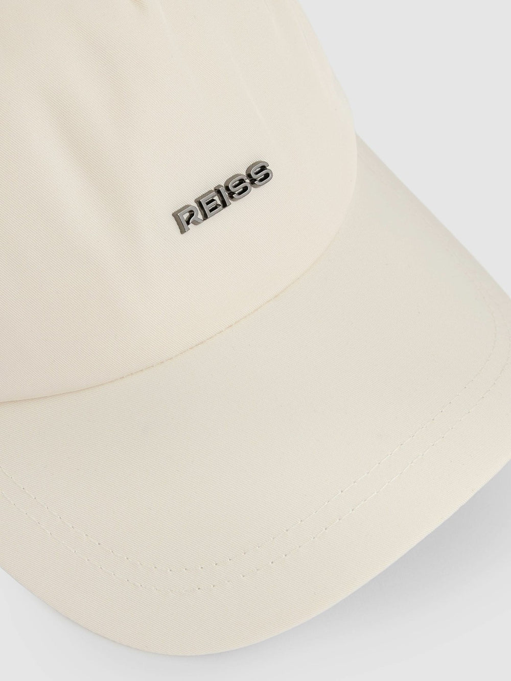 Men Logo Lettering Baseball Cap in Ecru