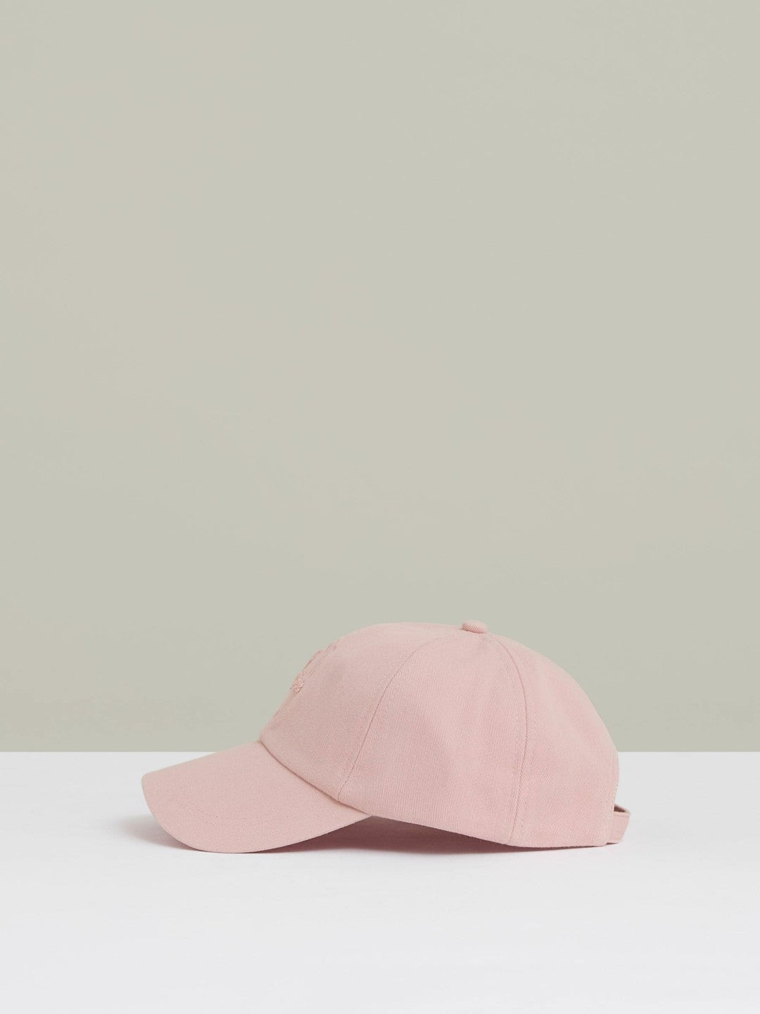Men Cotton Logo-Embroidered Baseball Cap in Washed Pink