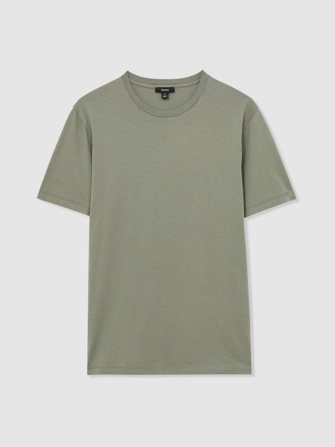 Men Cotton Crew Neck T-Shirt in Dark Sage