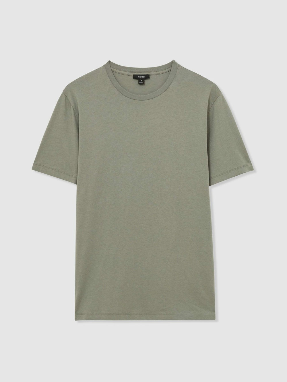 Men Cotton Crew Neck T-Shirt in Dark Sage