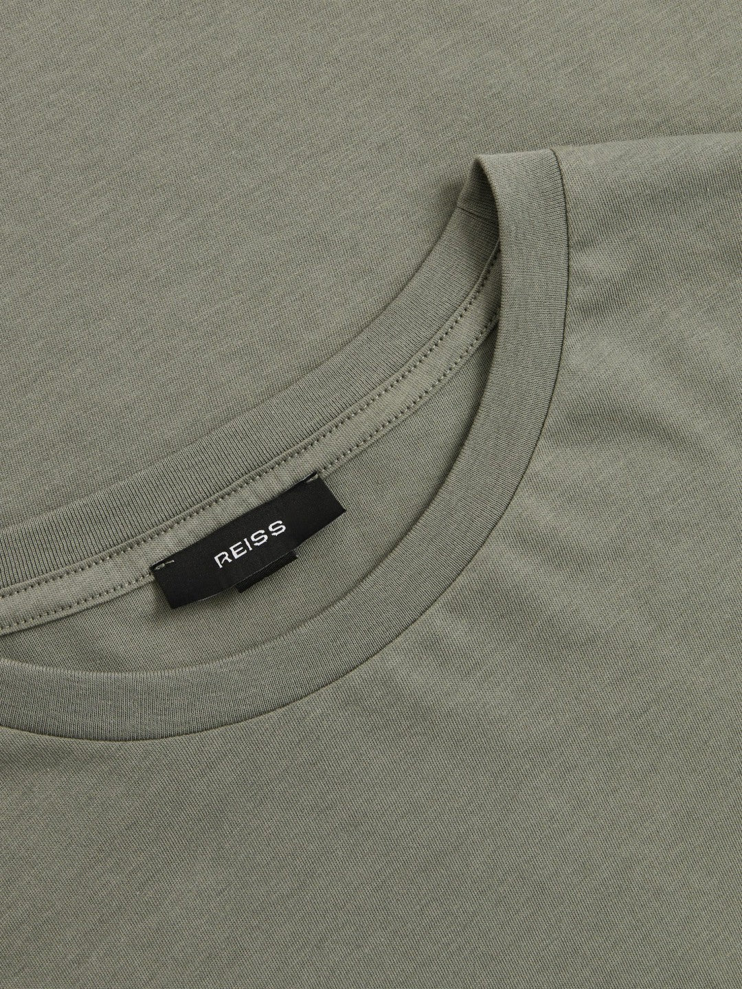 Men Cotton Crew Neck T-Shirt in Dark Sage