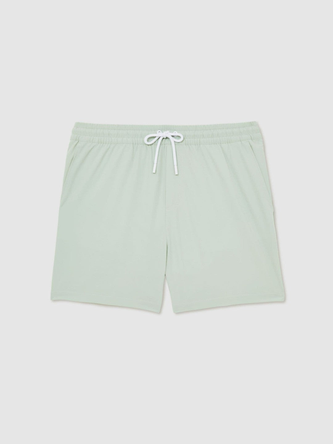 Men Drawstring Swim Shorts in Mint Green