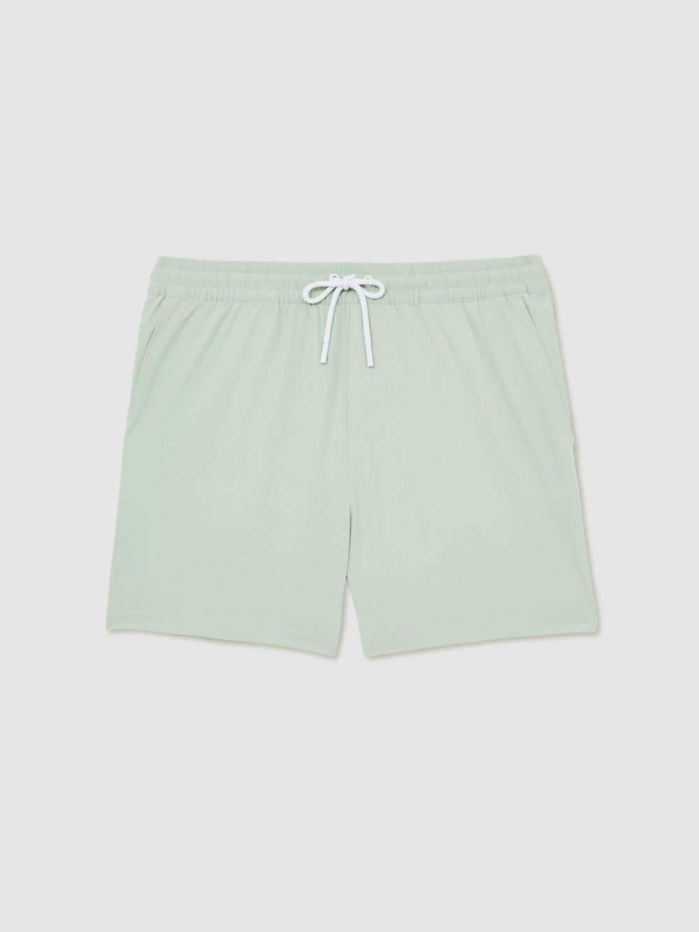 Men Drawstring Swim Shorts in Mint Green