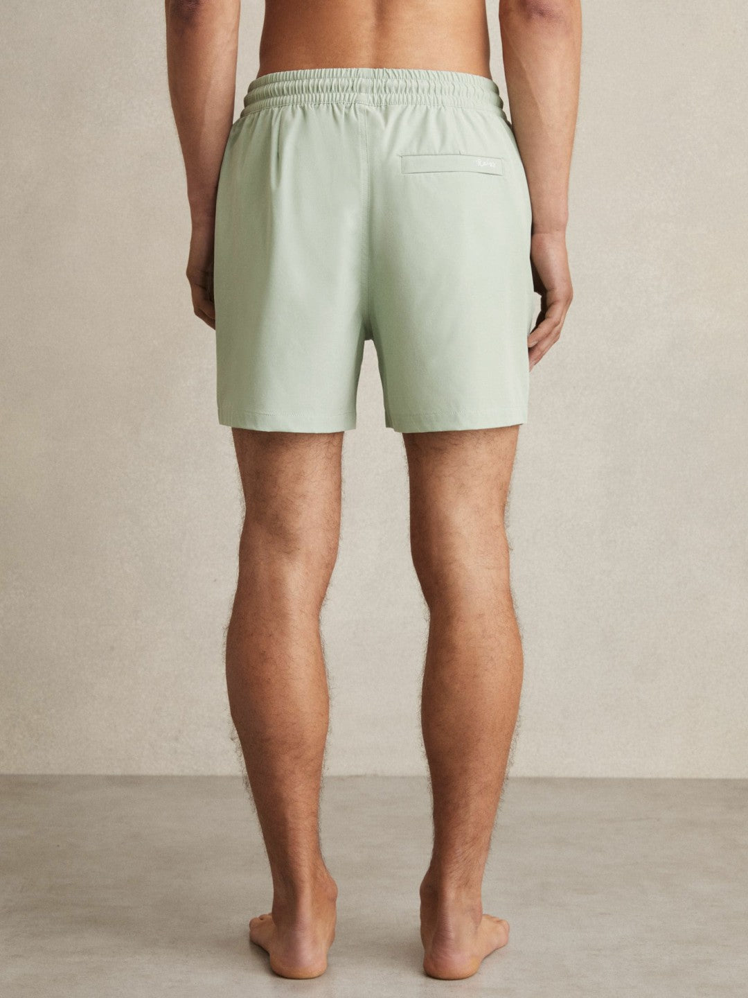 Men Drawstring Swim Shorts in Mint Green