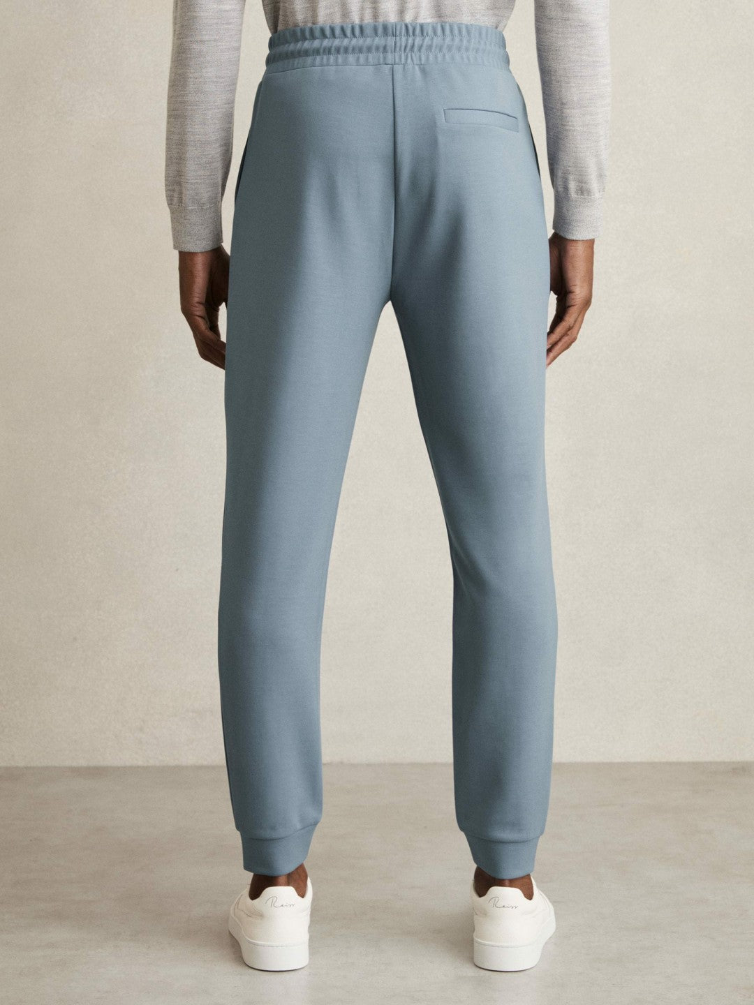 Men Drawstring Jersey Joggers in Airforce Blue