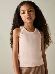 Children & Baby 9-13 yrs Stretch-Cotton Ribbed Vest 3 Pack in Multicolour