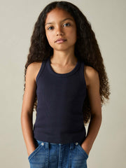 Children & Baby 9-13 yrs Stretch-Cotton Ribbed Vest 3 Pack in Multicolour