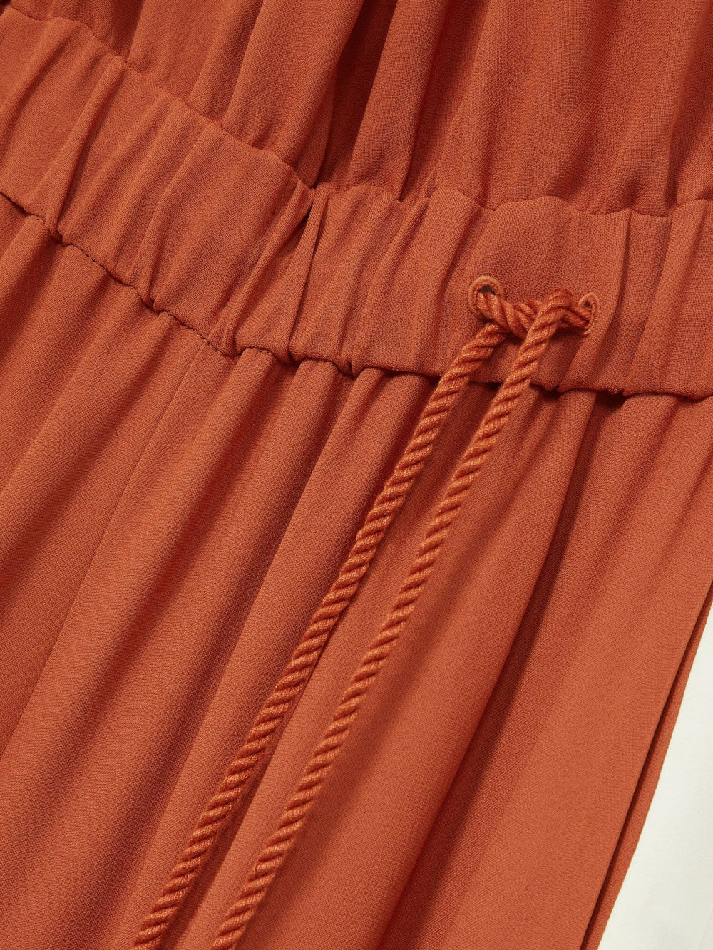 Women Colour-Block Rope-Cord Jumpsuit in Orange