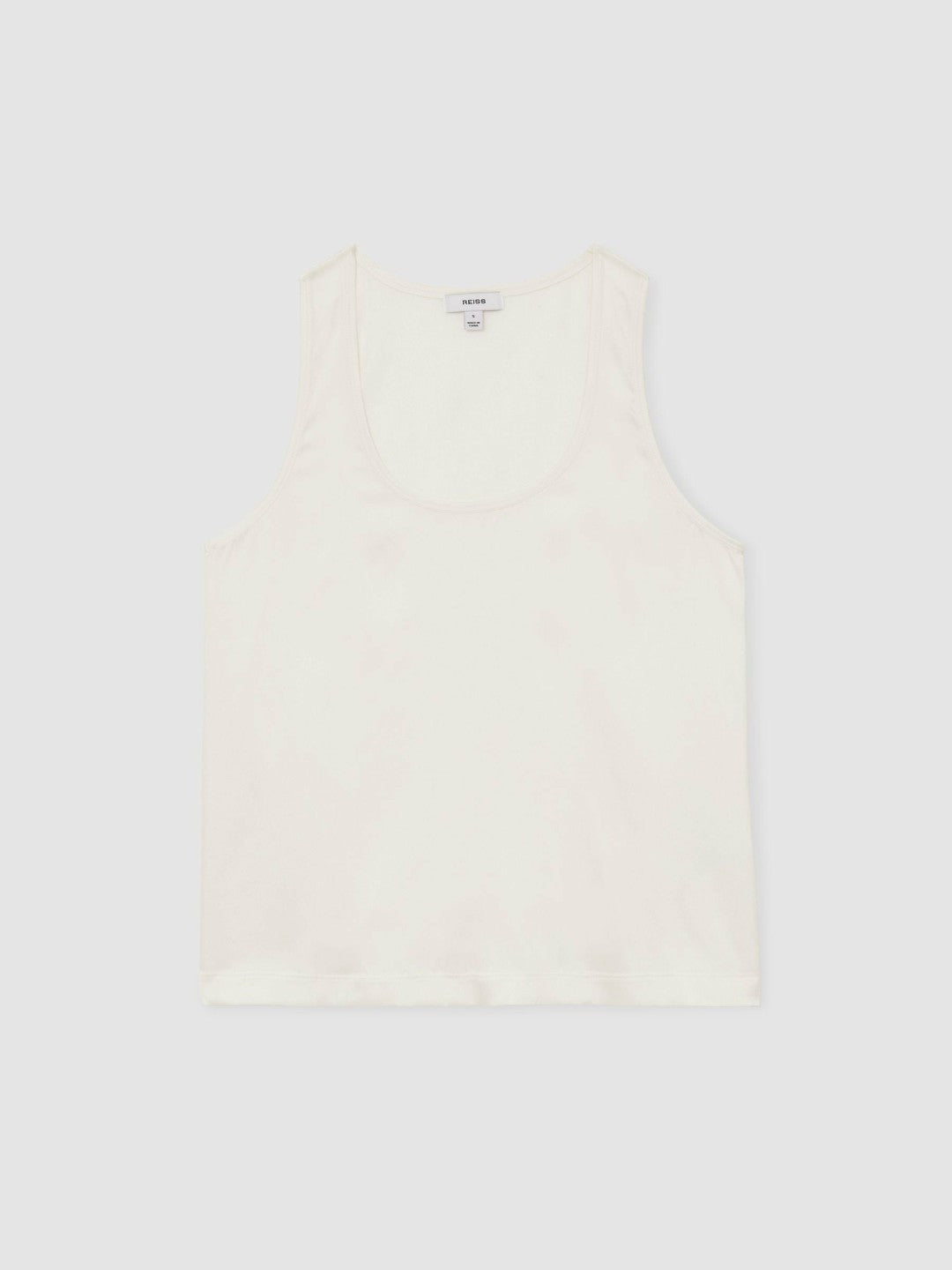 Women Silk-Front Cami Top in White