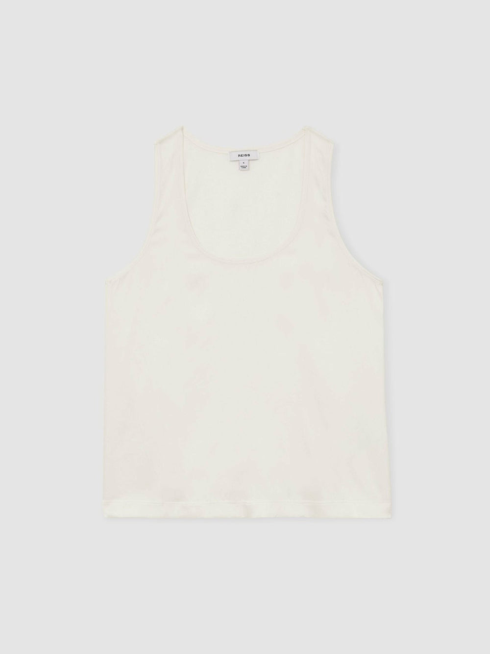 Women Silk-Front Cami Top in White