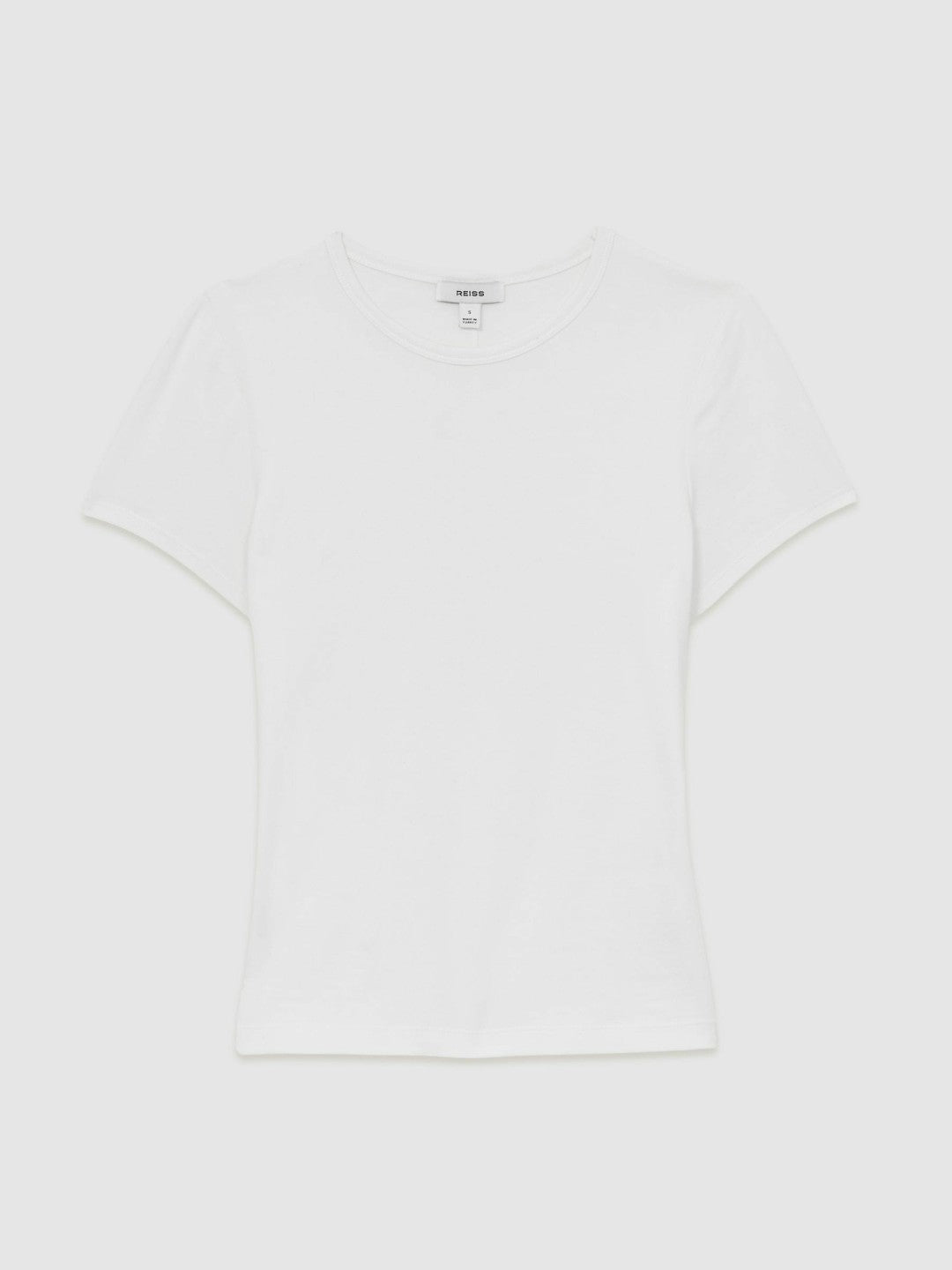 Women Stretch-Cotton Crew-Neck T-Shirt in White