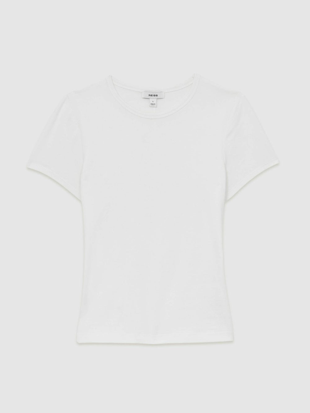 Women Stretch-Cotton Crew-Neck T-Shirt in White