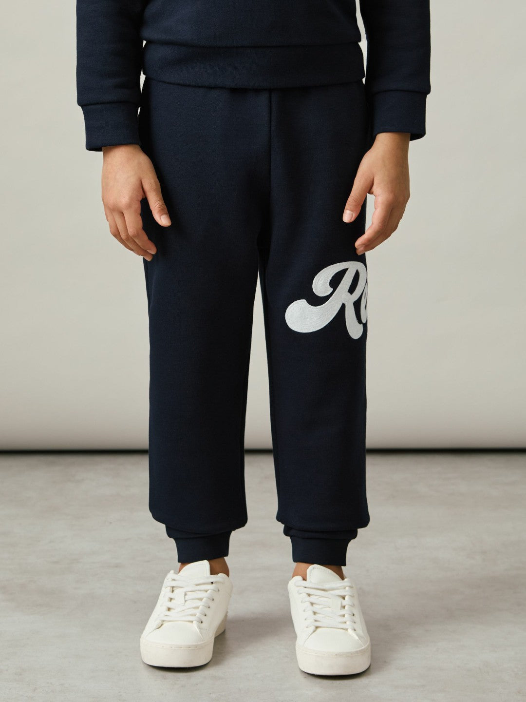 Children & Baby 9-13 yrs Cotton-Blend Logo Script Joggers in Navy