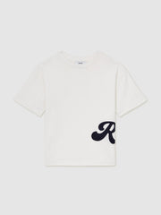 Children & Baby 9-12 yrs Cotton Script-Logo Oversized T-Shirt in White