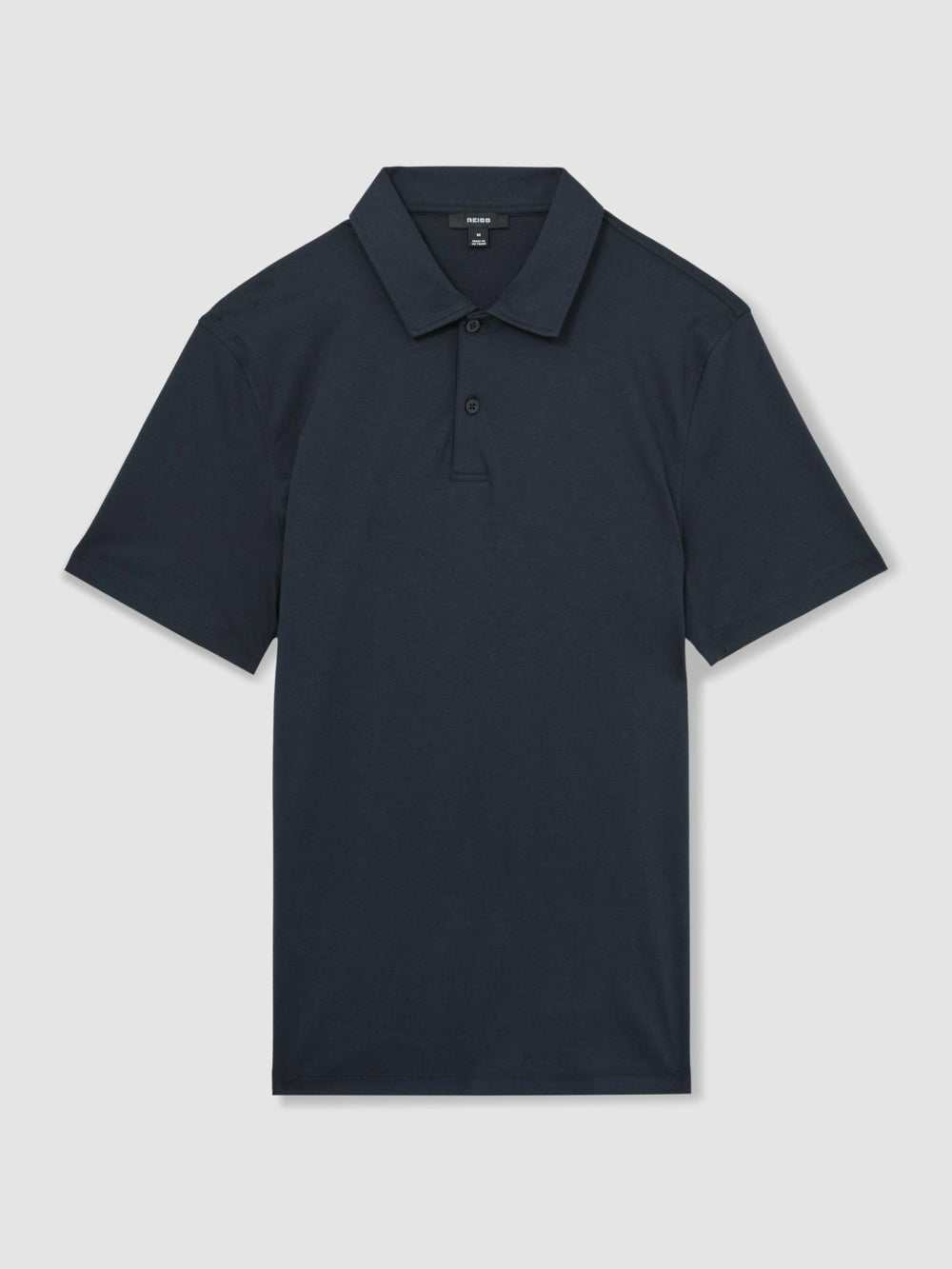 Men Cotton Short-Sleeve Polo Shirt in Navy