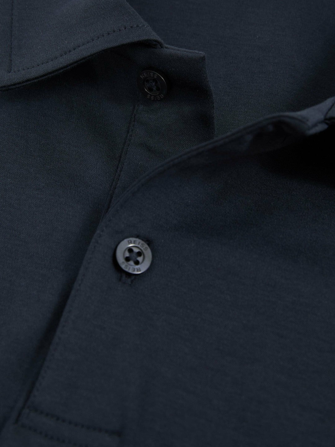 Men Cotton Short-Sleeve Polo Shirt in Navy