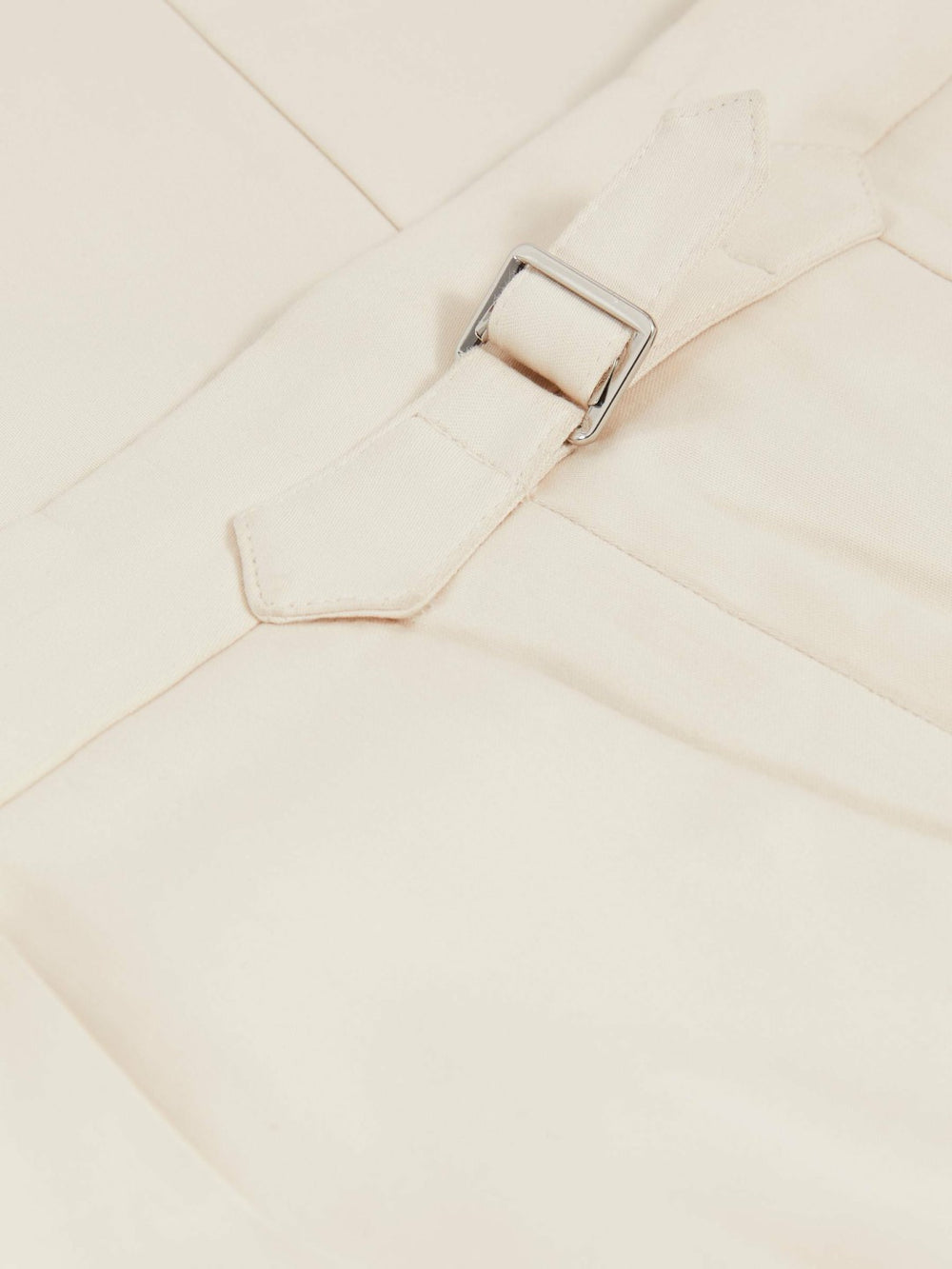 Men Cotton-Blend Tapered Trousers in Stone