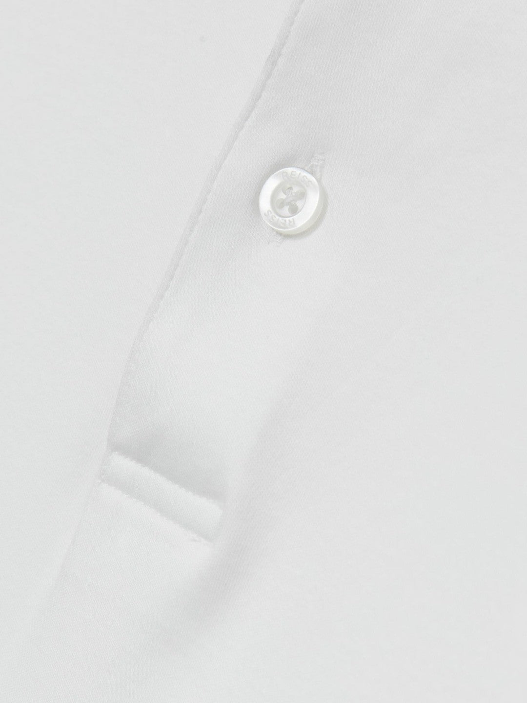 Men Cotton Short-Sleeve Polo Shirt in White