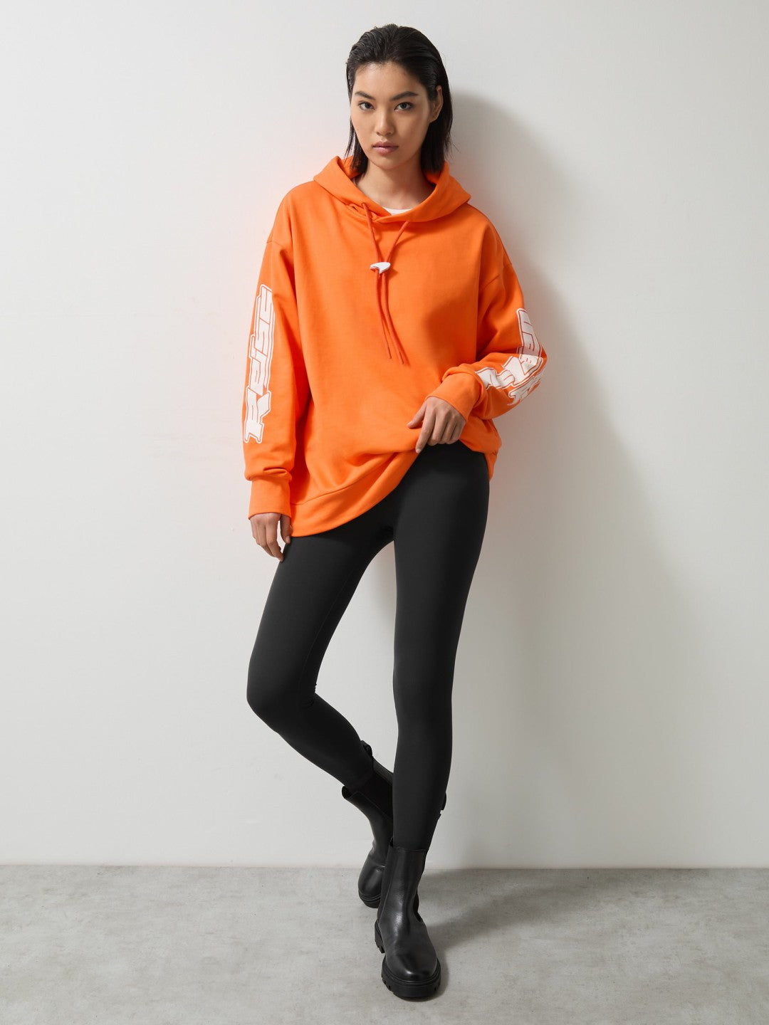 Men McLaren F1 Team Oversize Toggle Hoodie Unisex Fit in Papaya Orange