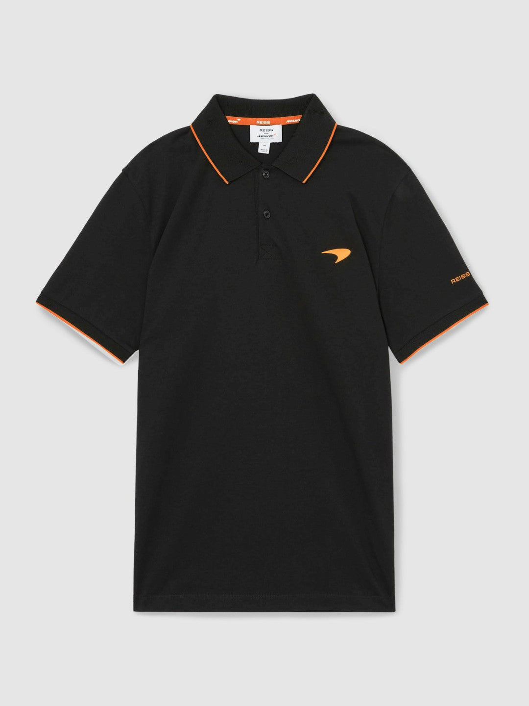 Men McLaren F1 Team Cotton Polo Shirt in Black