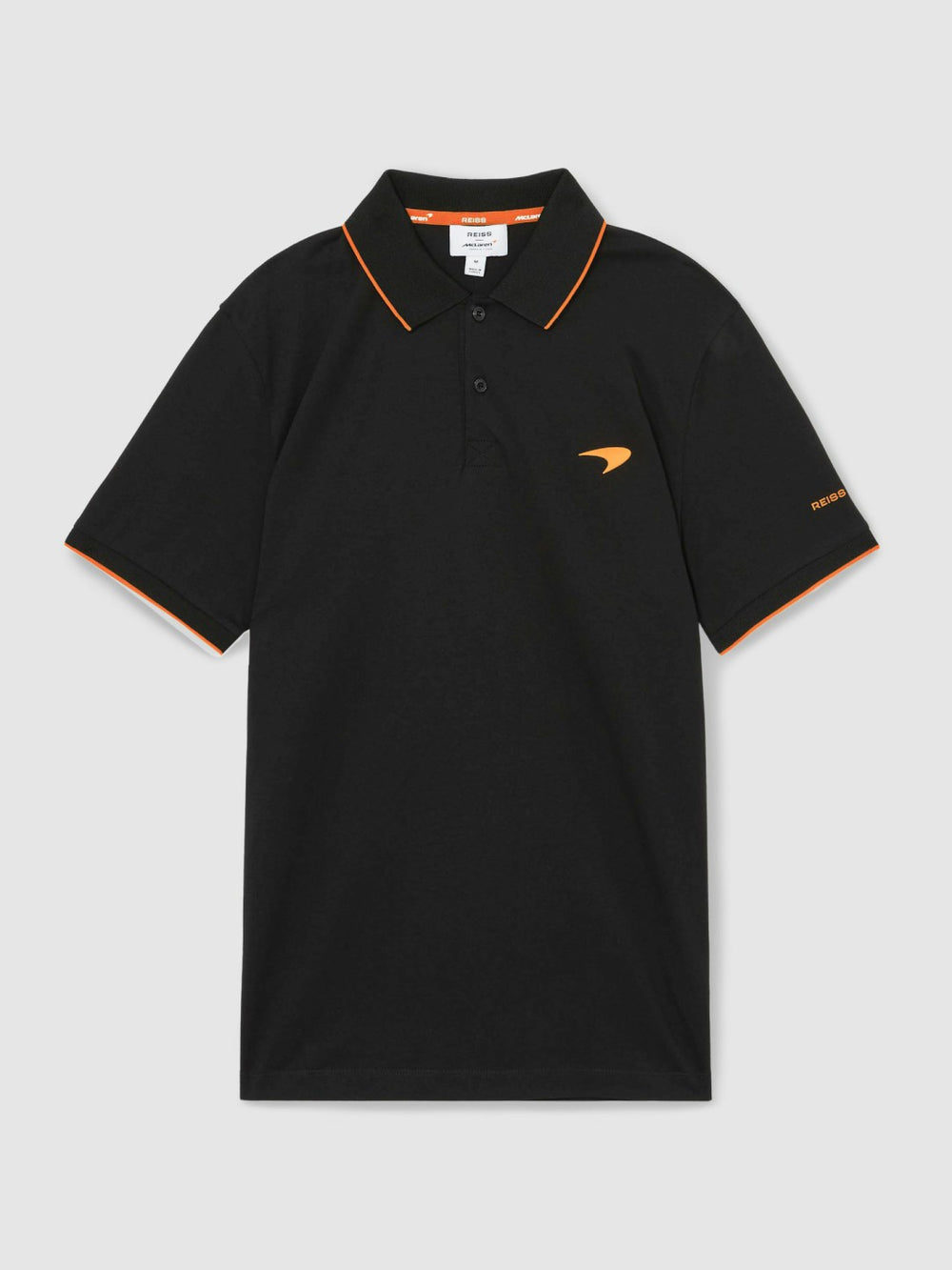 Men McLaren F1 Team Cotton Polo Shirt in Black