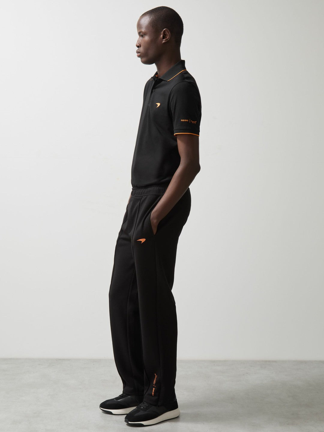 Men McLaren F1 Team Cotton Polo Shirt in Black
