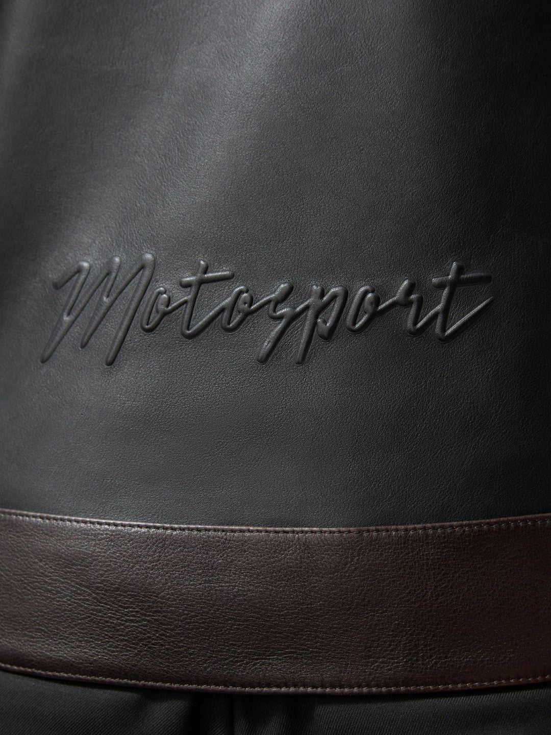 Men McLaren F1 Team Leather Biker Jacket in Black