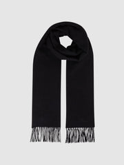 Men Wool and Cashmere Scarf in Black