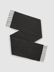 Men Wool and Cashmere Scarf in Charcoal