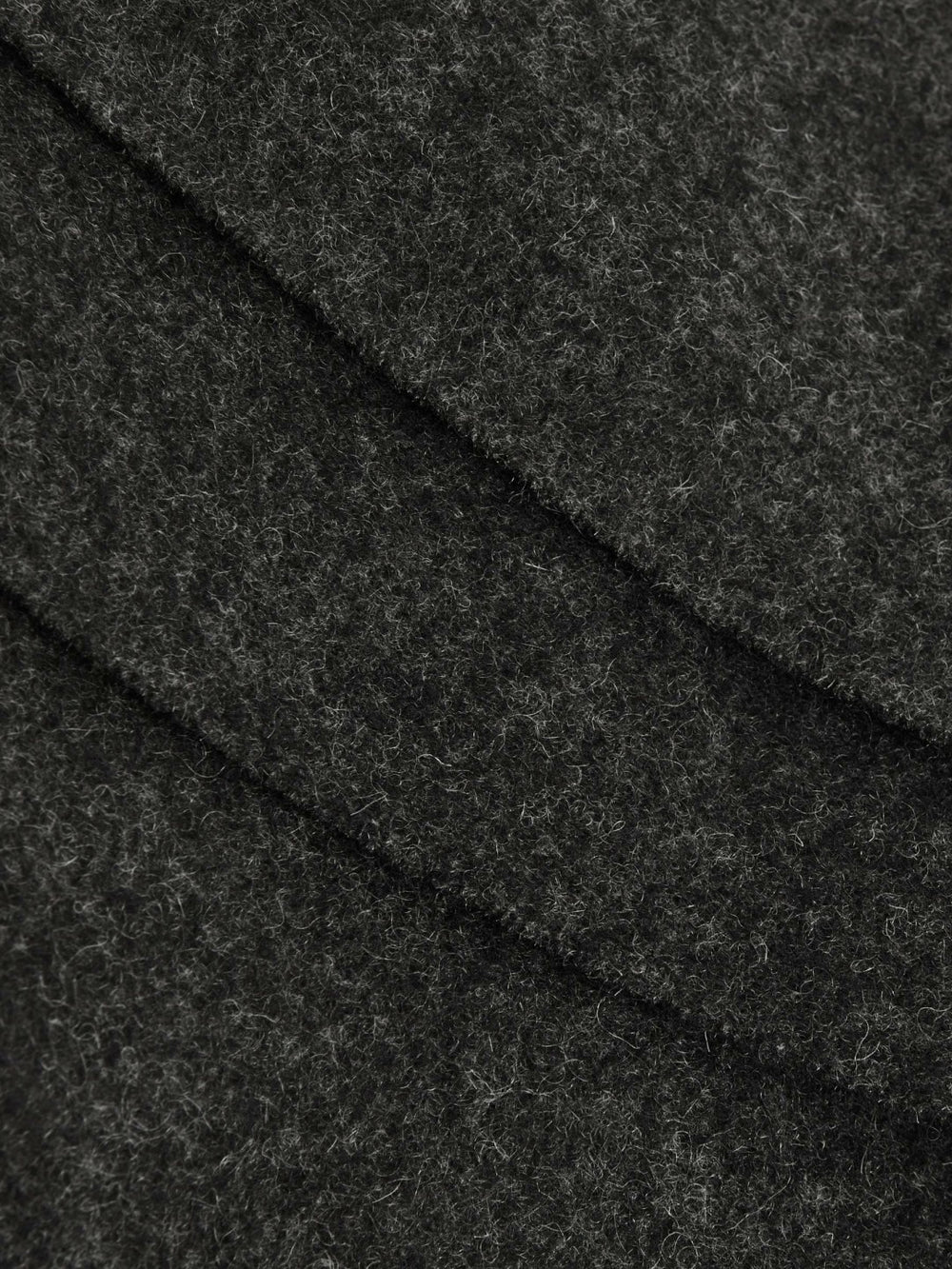 Men Wool and Cashmere Scarf in Charcoal