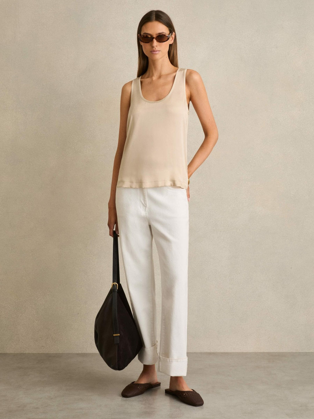 Women Woven Slip-On Mules in Chocolate
