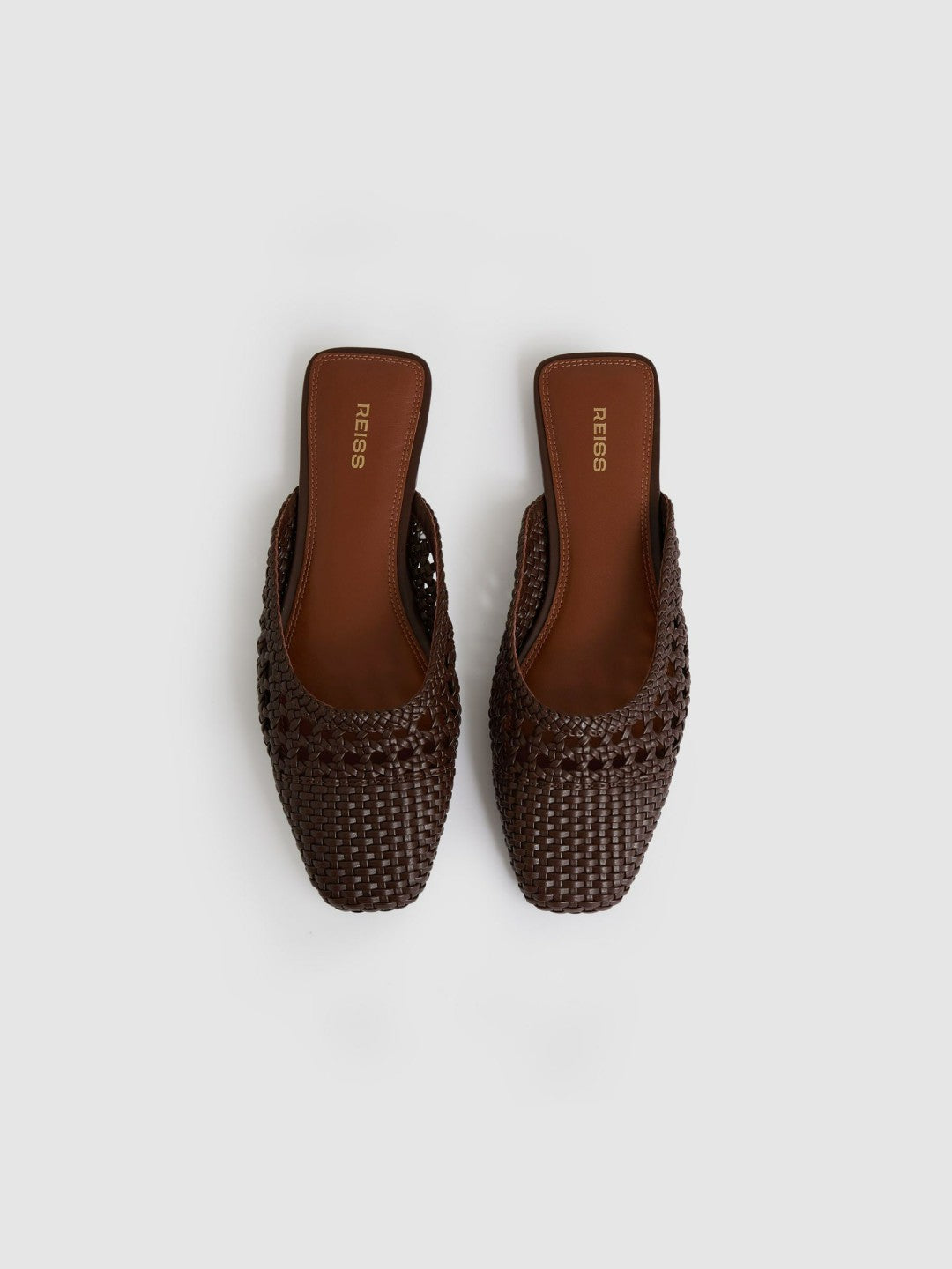 Women Woven Slip-On Mules in Chocolate