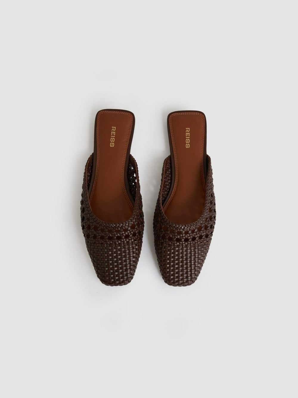 Women Woven Slip-On Mules in Chocolate